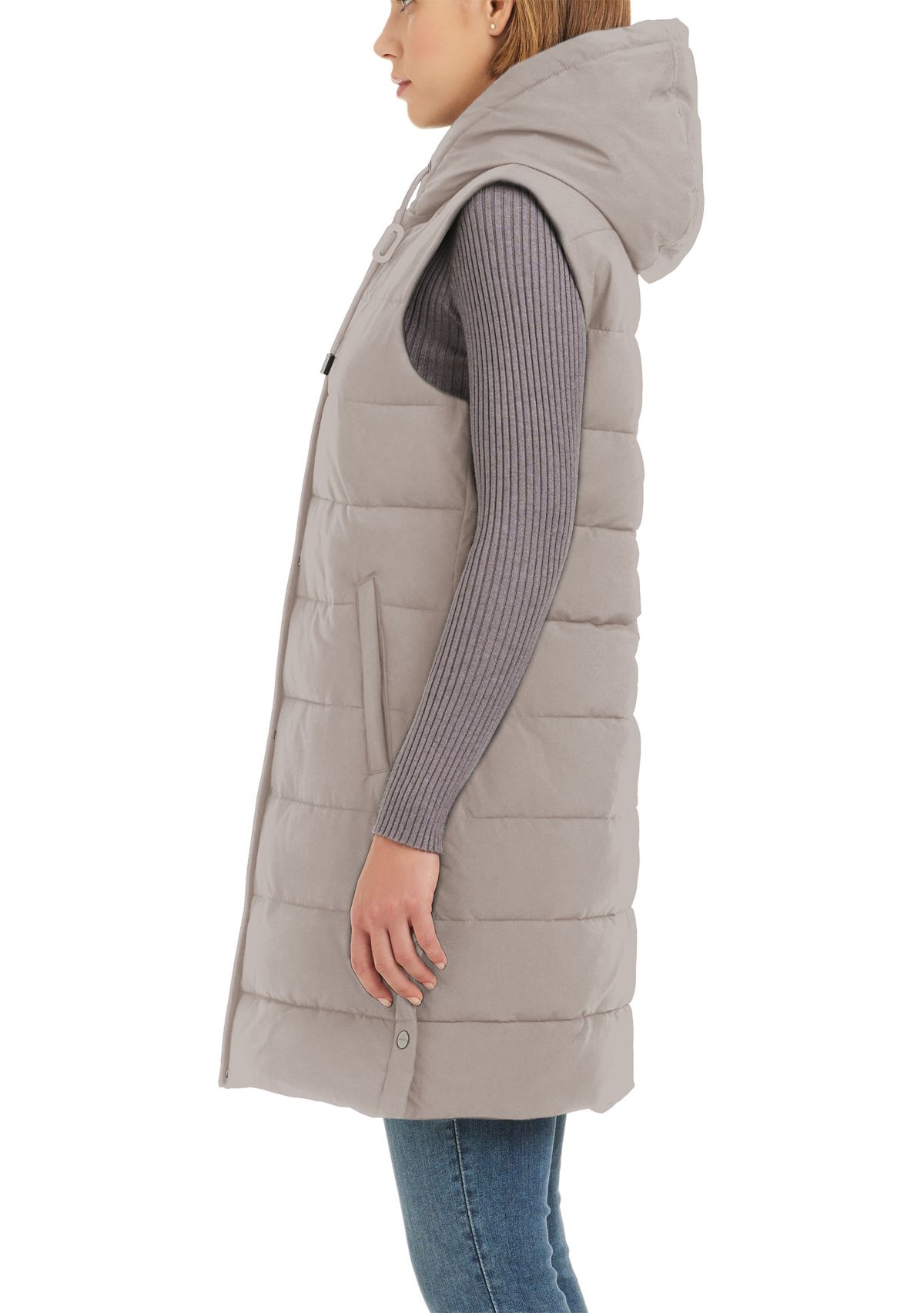 Womens Long Puffer Vest