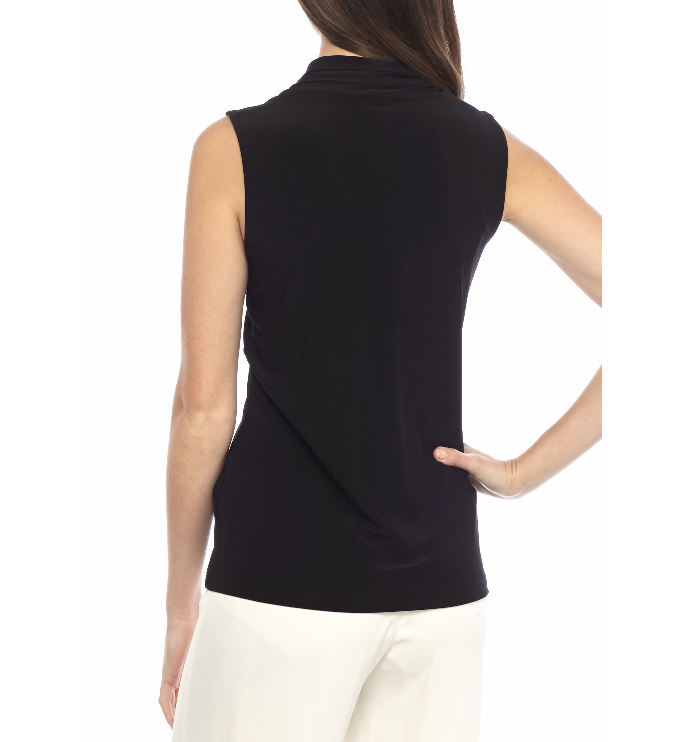 Womens Jersey V Neck Knit Top