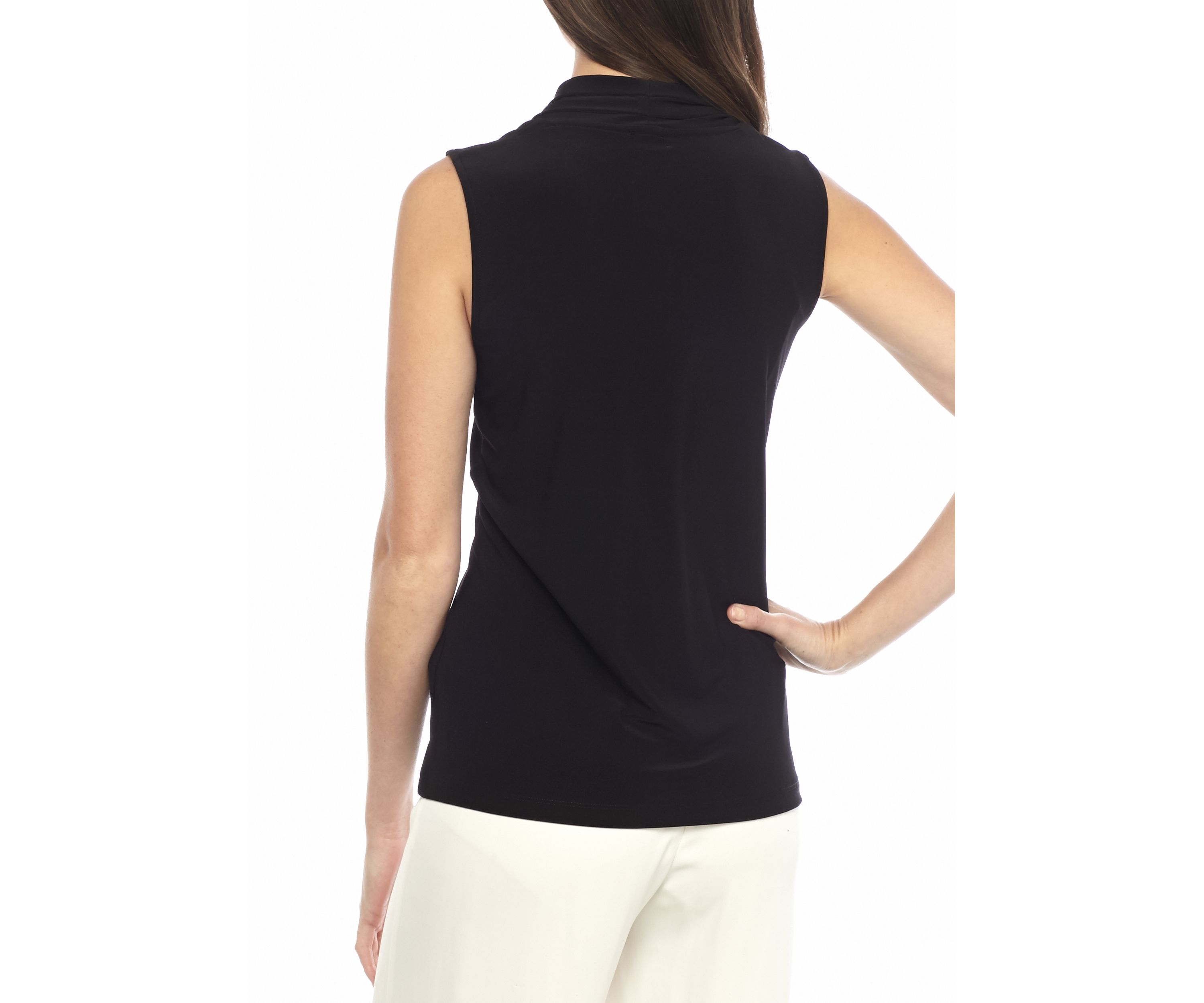 Womens Jersey V Neck Knit Top