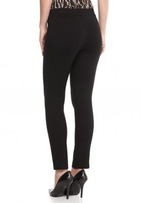 Anne Klein Women's Plus Size Slim Leg Compression Pant, Black, 0X at   Women's Clothing store