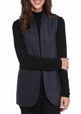 collarless quilted vest