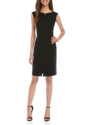 Anne Klein Split Neck Cap Sleeve Dress Belk