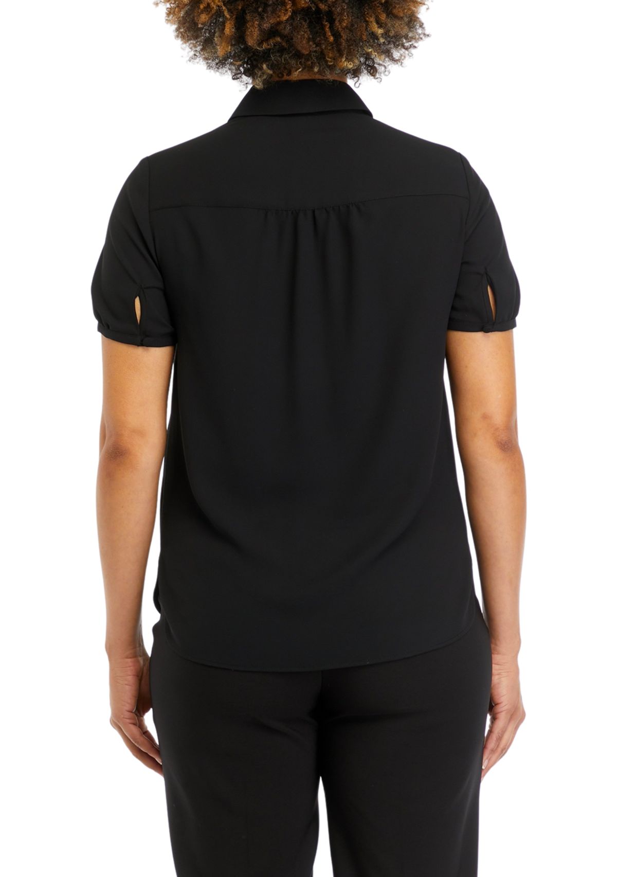 Womens Button Down Shirt with Peter Pan Collar