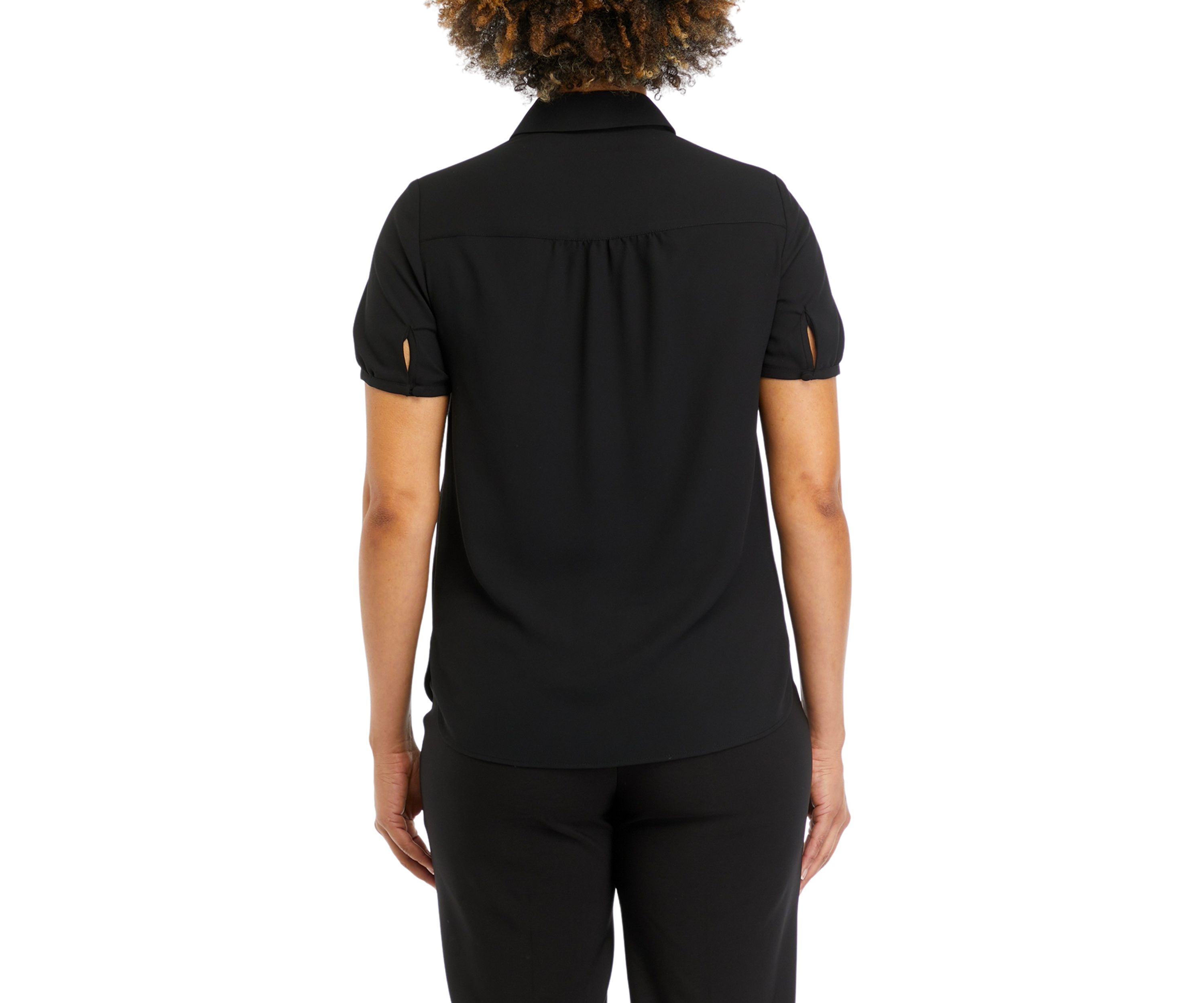 Womens Button Down Shirt with Peter Pan Collar