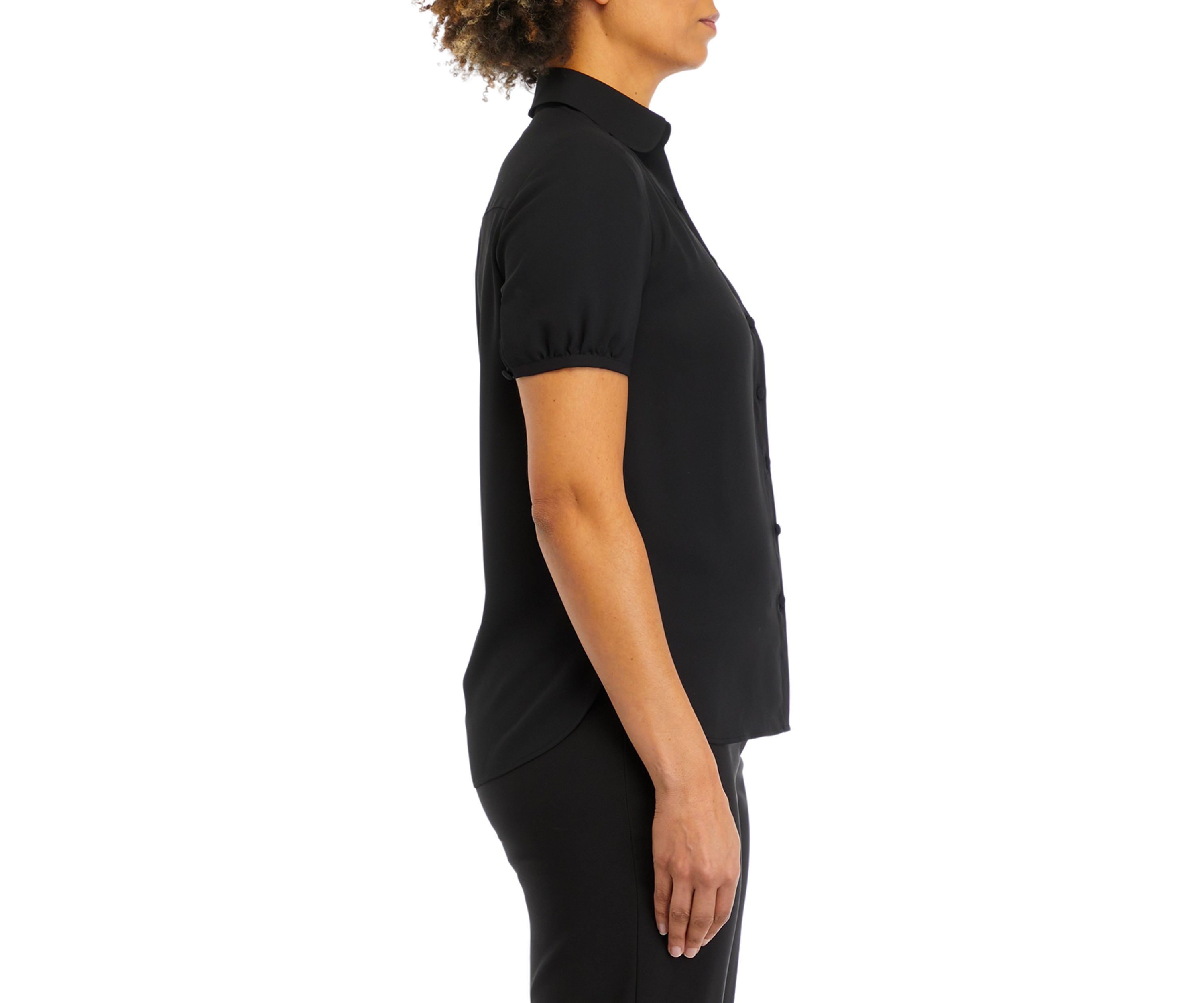 Womens Button Down Shirt with Peter Pan Collar