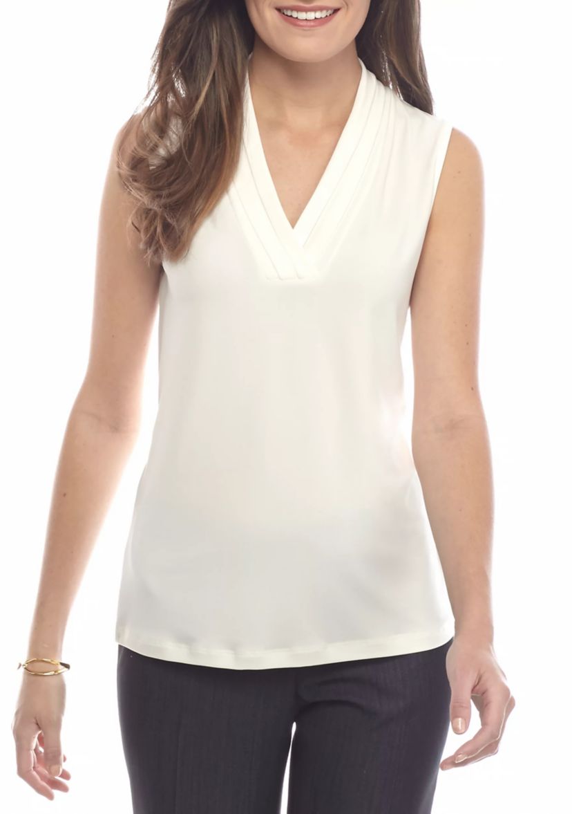 Petite Triple Pleat Top