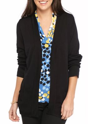 Anne Klein Plus Size Two Pocket Malibu Cardigan