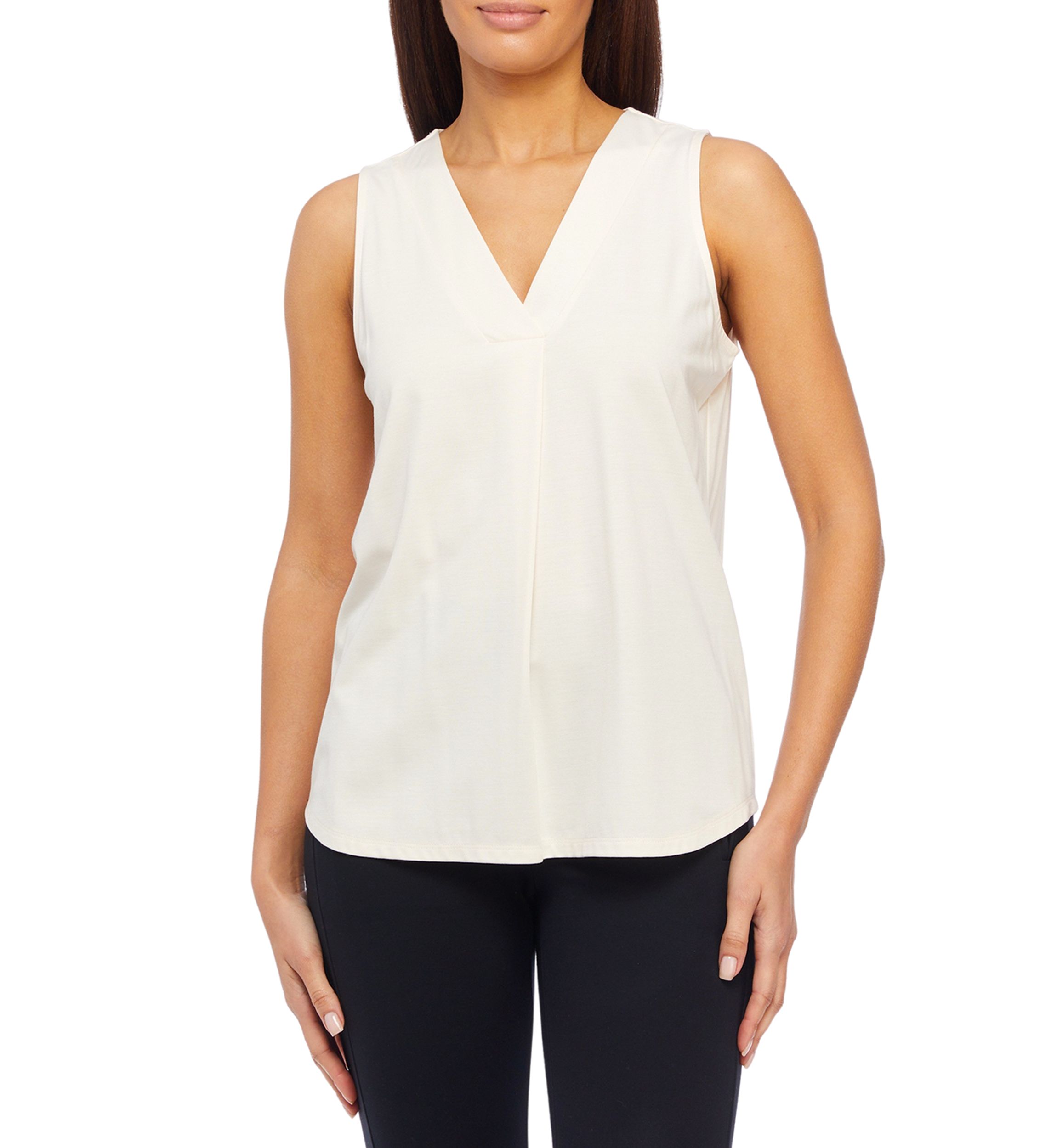 Womens Harmony Knit Pleat Front Top