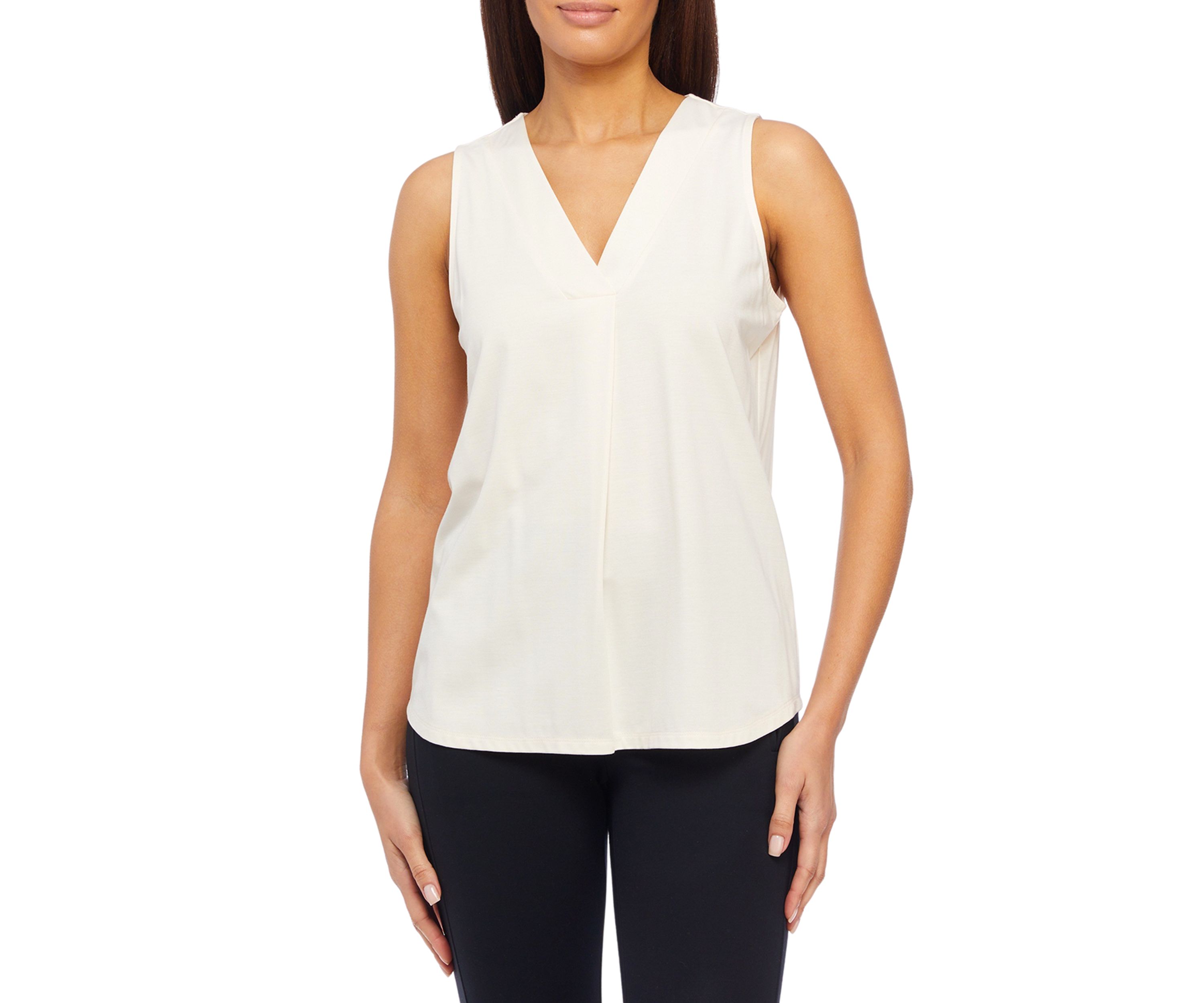 Womens Harmony Knit Pleat Front Top