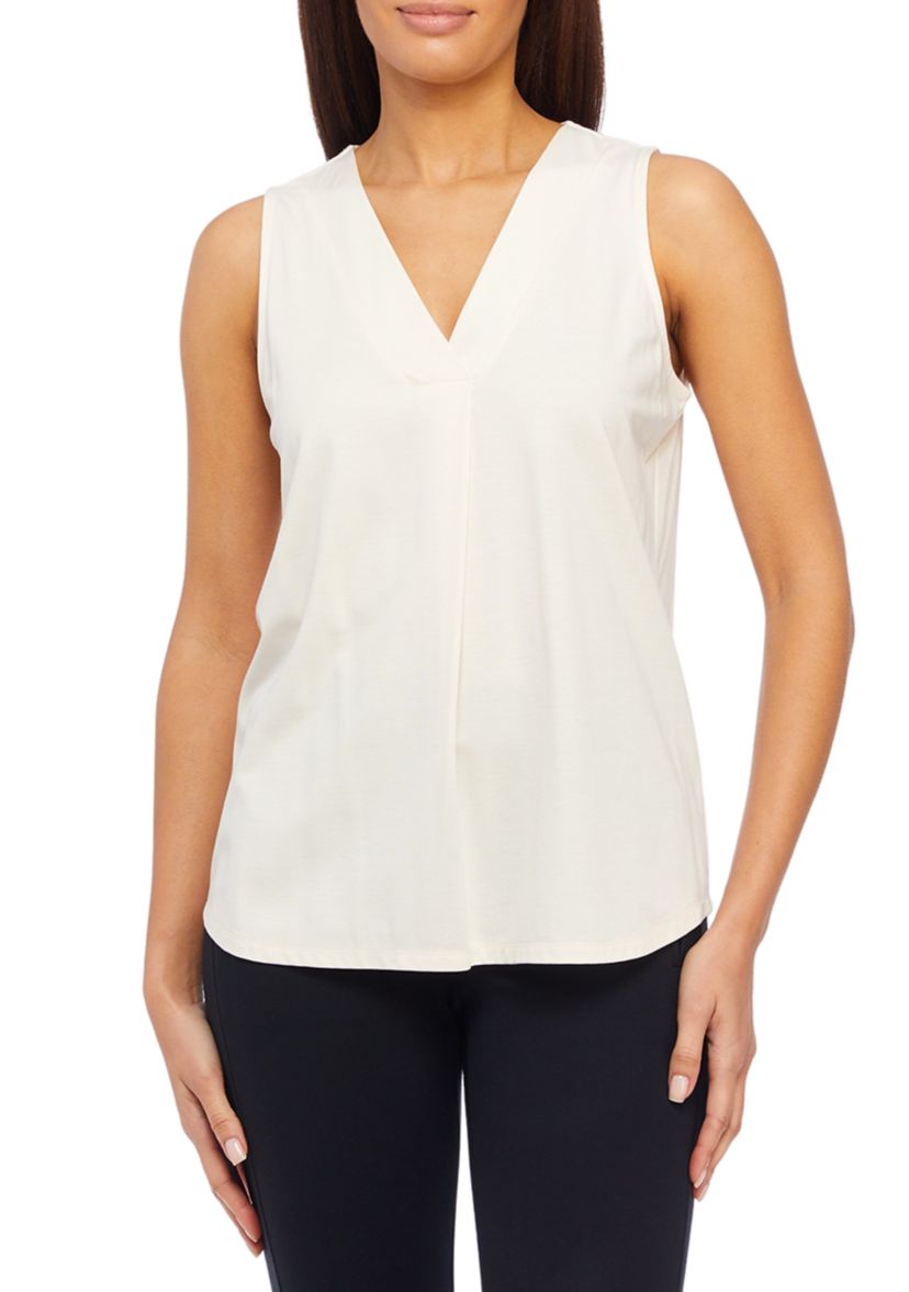 Womens Harmony Knit Pleat Front Top