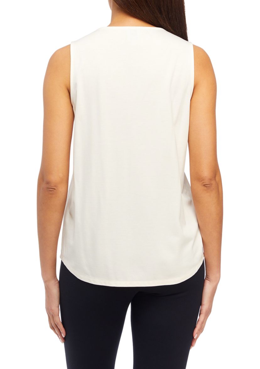 Womens Harmony Knit Pleat Front Top