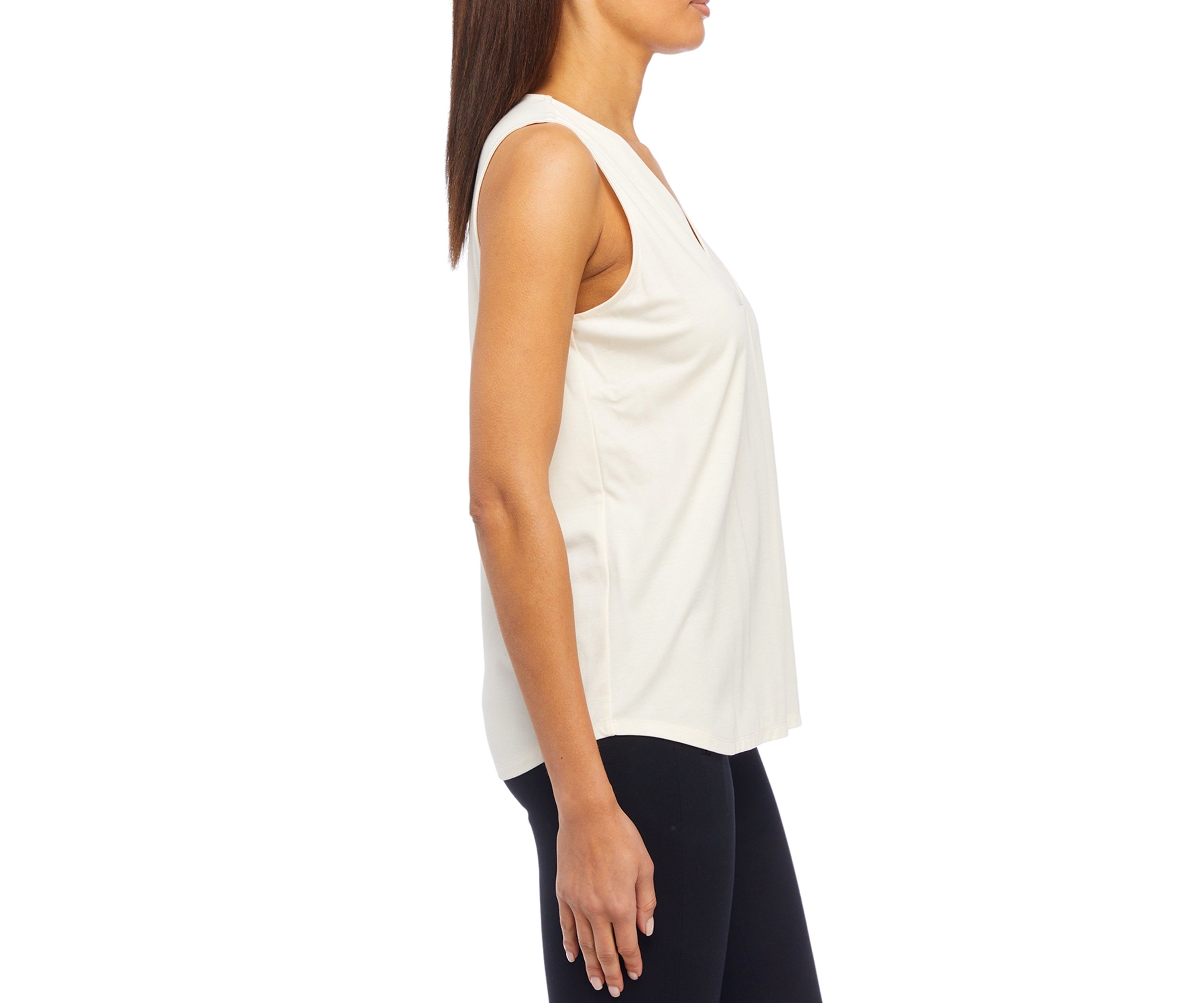 Womens Harmony Knit Pleat Front Top