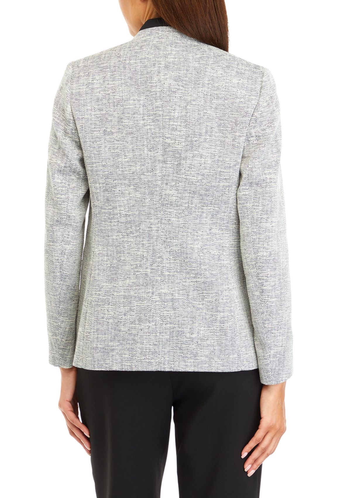 Womens Tweed Kissing Front Jacket w Welt Pockets & Frame