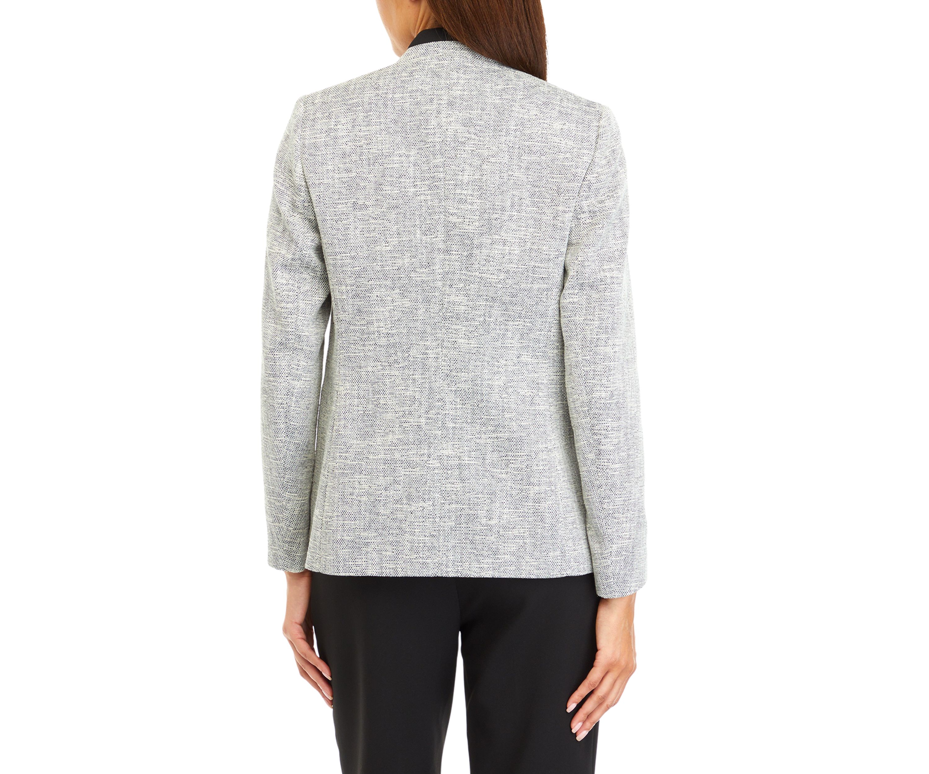 Womens Tweed Kissing Front Jacket w Welt Pockets & Frame