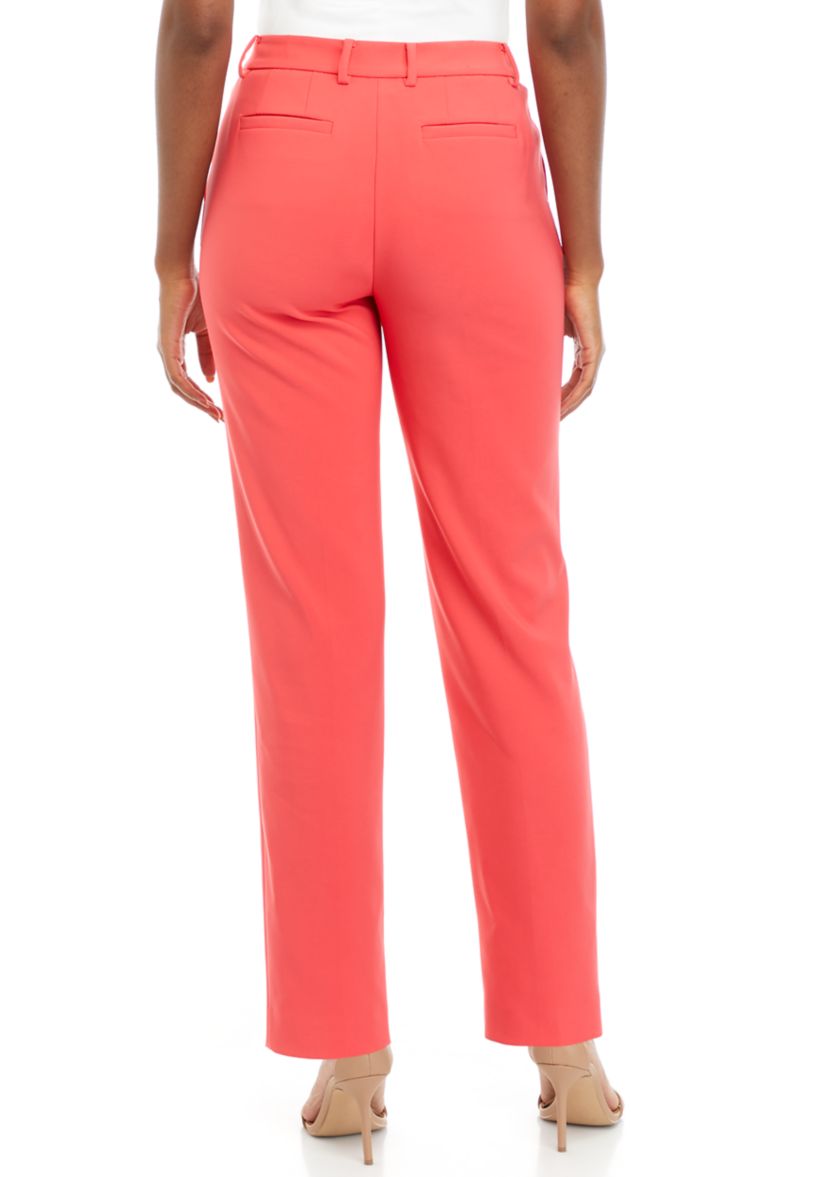 Womens Fly Front Slash Pocket Suit Pants 