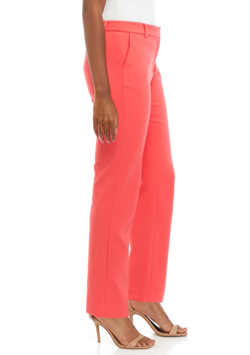 Womens Fly Front Slash Pocket Suit Pants 