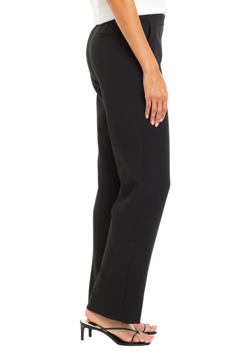 Womens Fly Front Extend Tab Slash Pocket Wide Leg