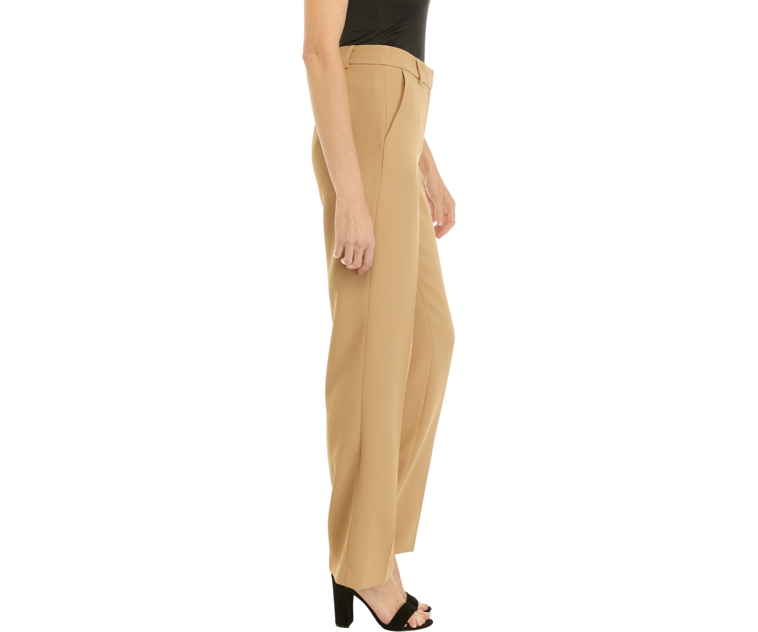 Womens Fly Front Slash Pocket Trouser Pants