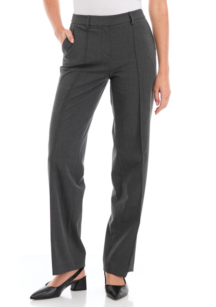 Womens Fly Front Slash Pocket Pintuck Trousers