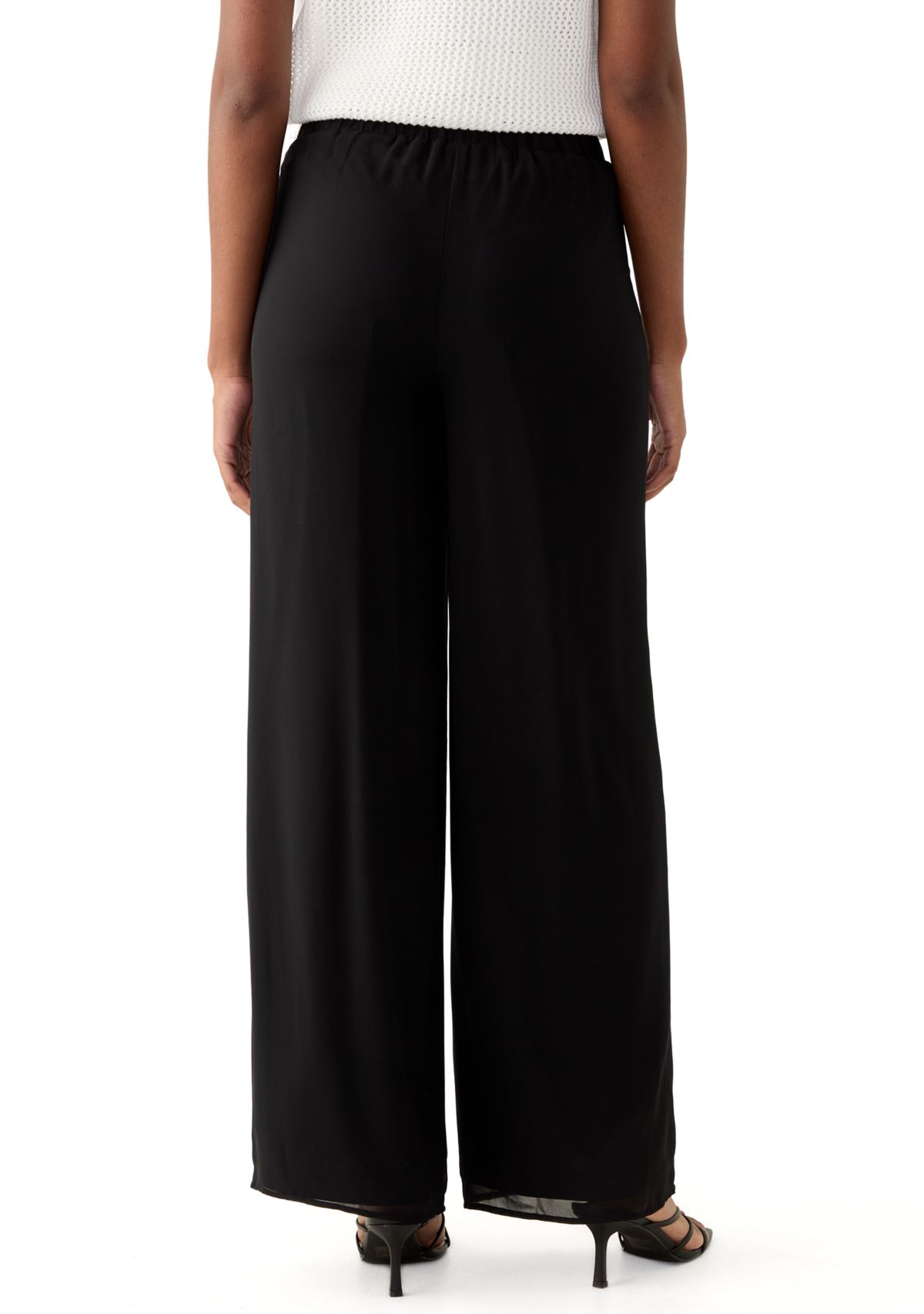 Womens Pull On Combo Overlay Pants
