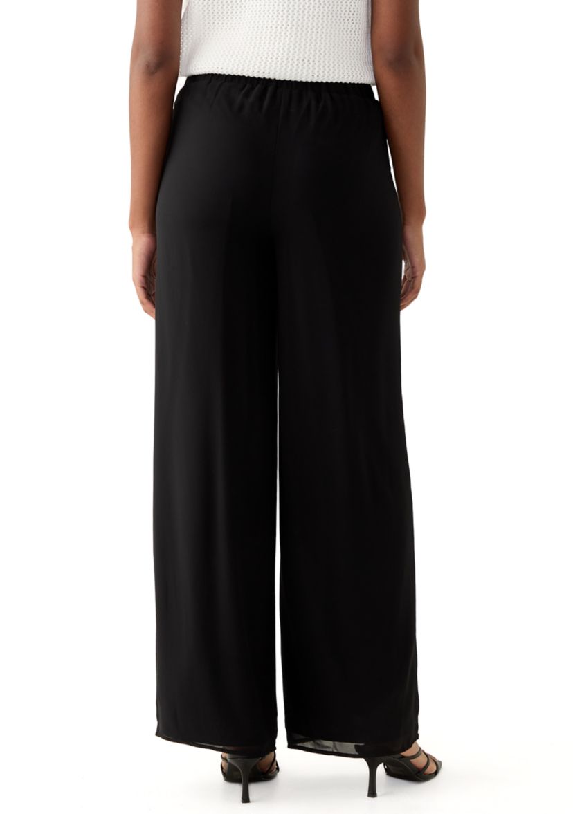 Womens Pull On Combo Overlay Pants