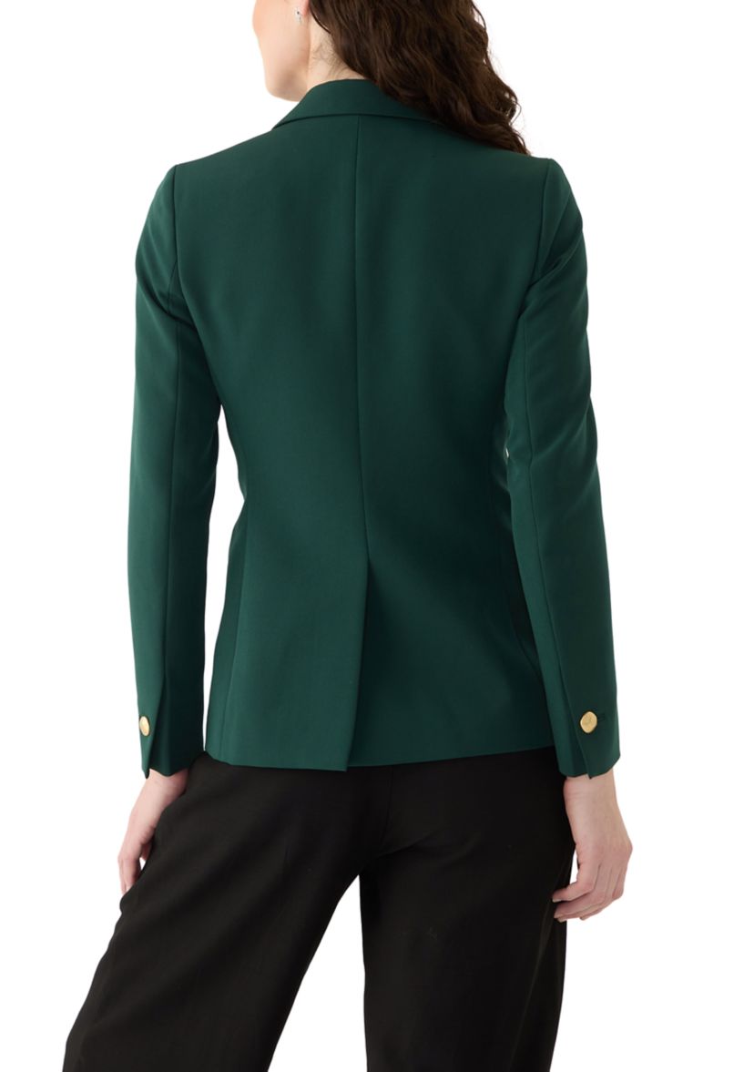 Womens One Button Notch Collar Jacket