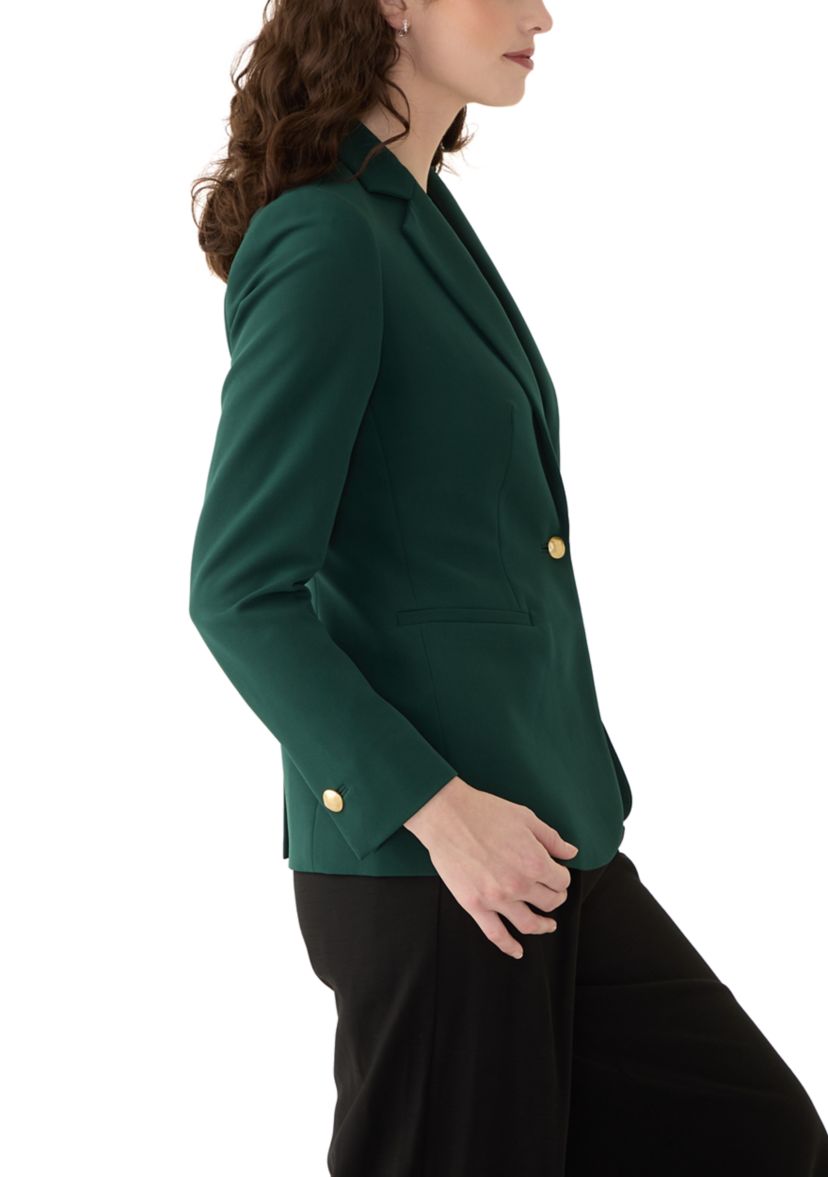 Womens One Button Notch Collar Jacket