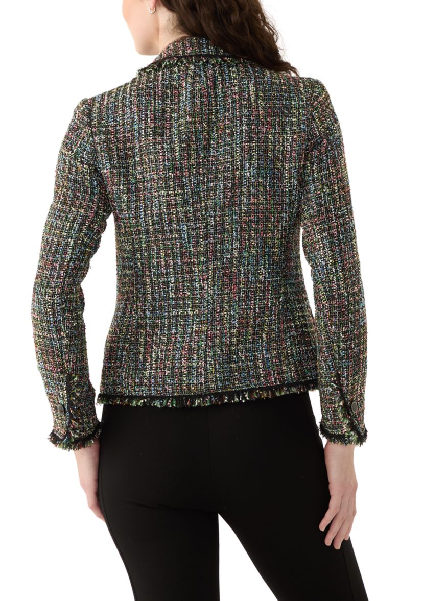 Womens One Button Notch Collar Jacket