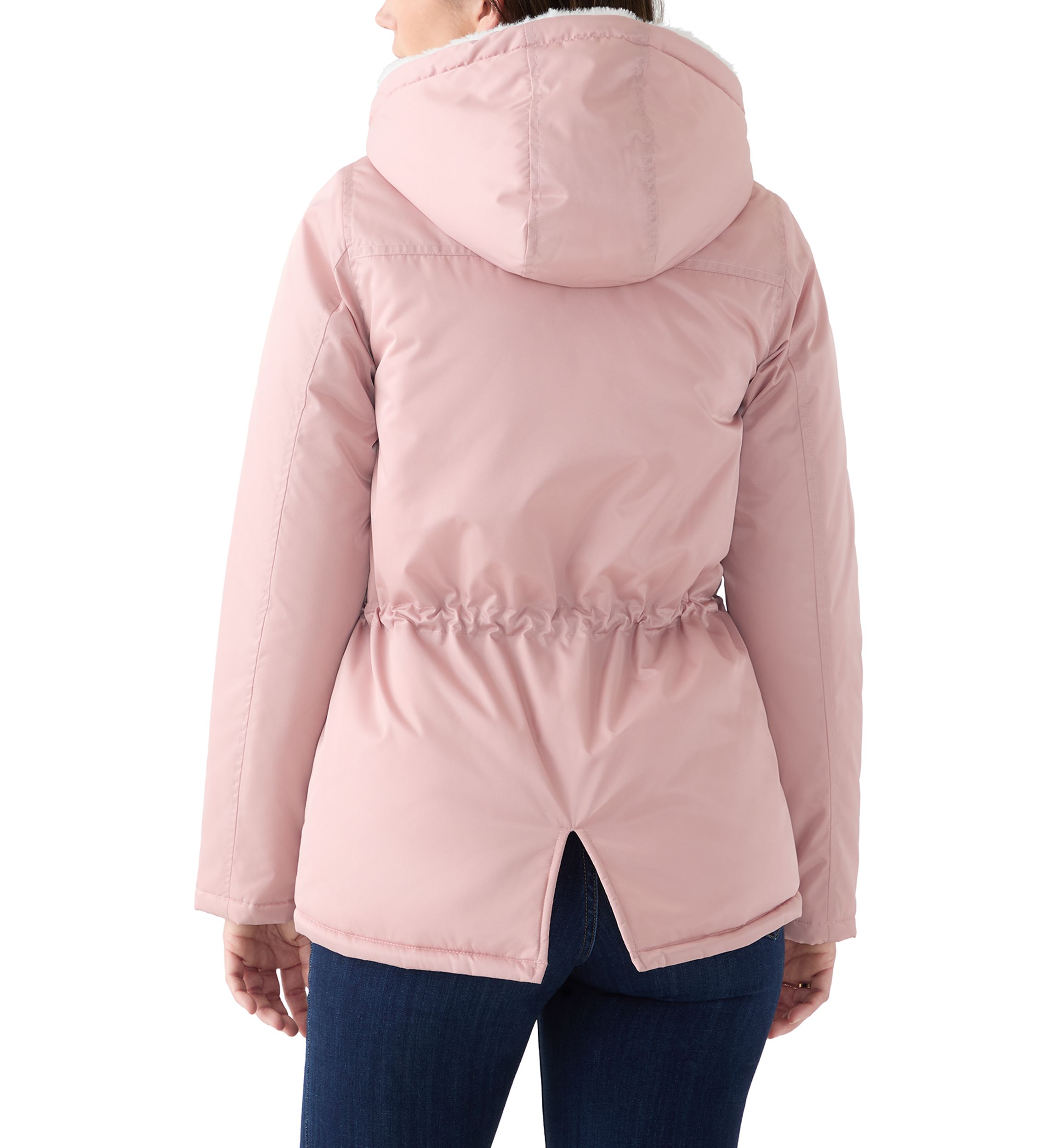 Womens Sheen Poly Twill Anorak with Hood