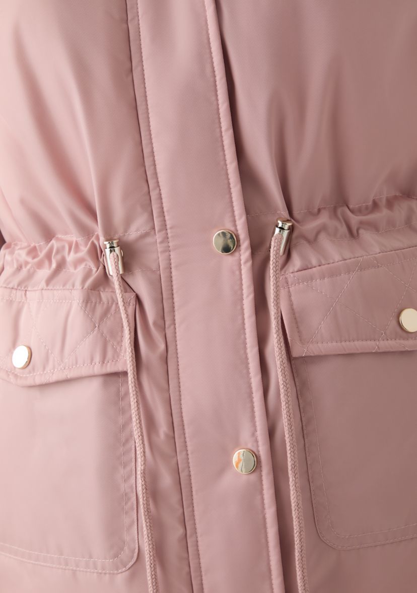 Womens Sheen Poly Twill Anorak with Hood