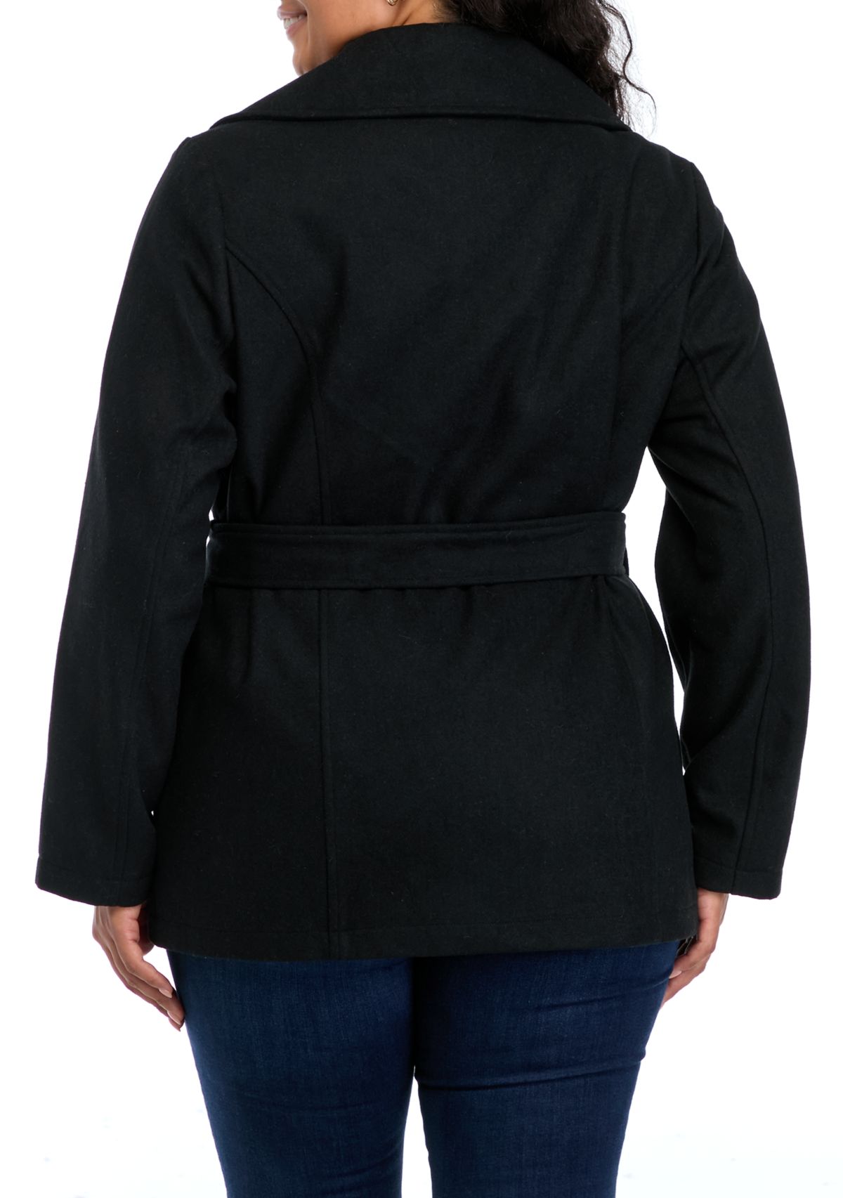 Womens Faux Wool Peacoat 