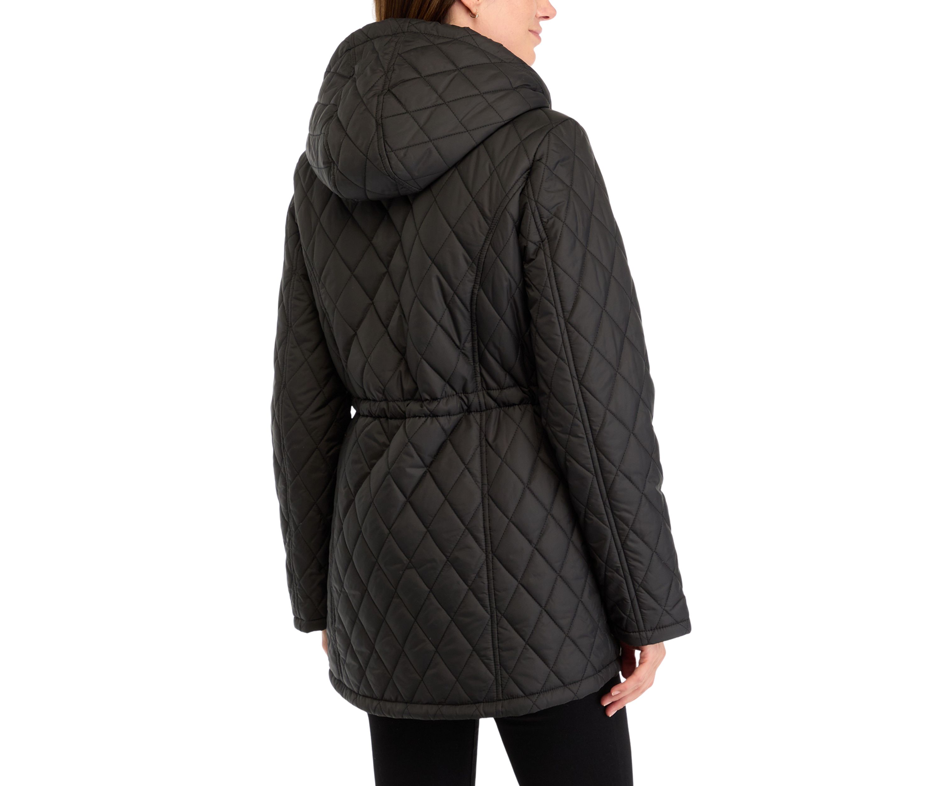 Womens Diamond Quilted Anorak Jacket 