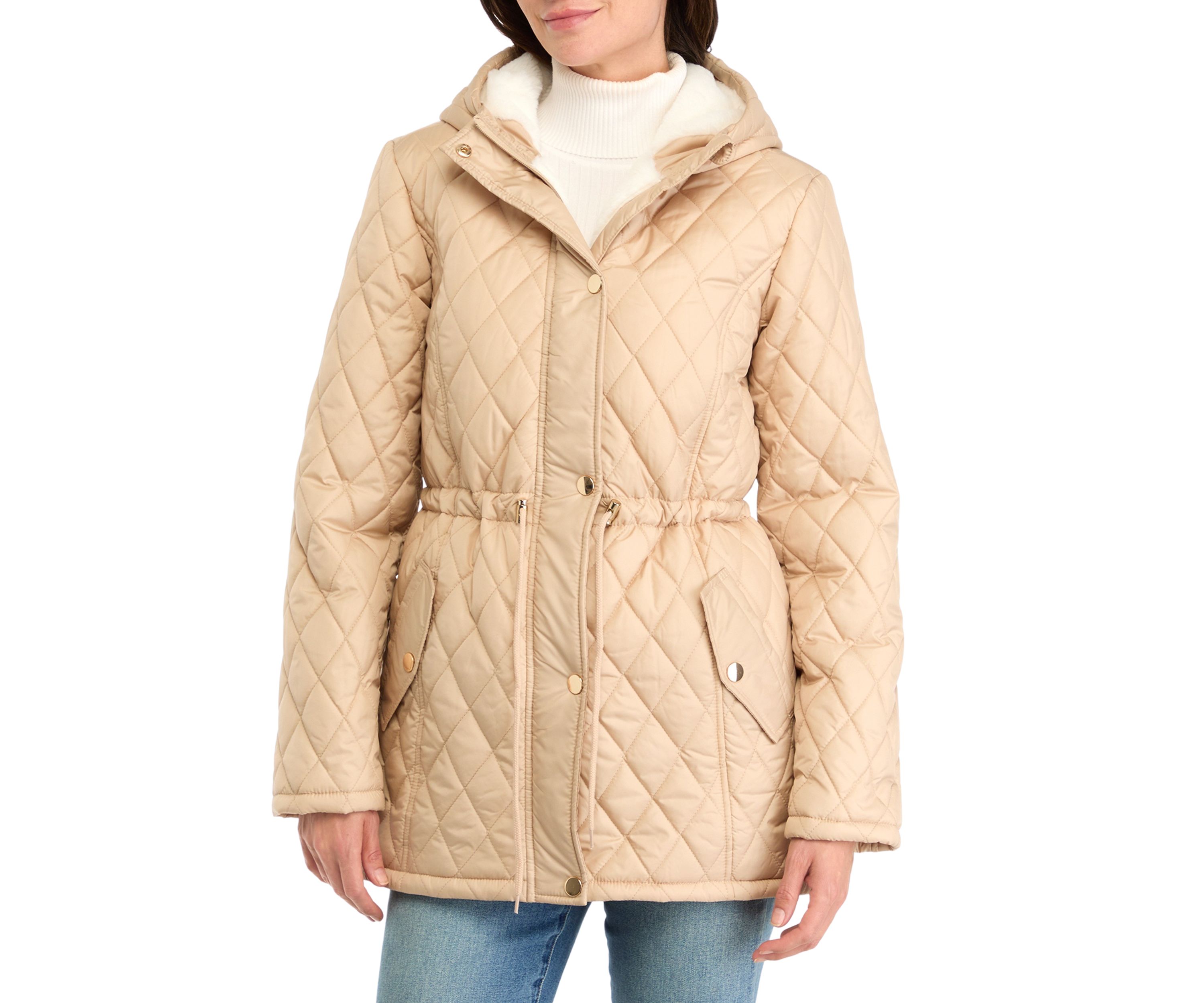 Womens Diamond Quilted Anorak Jacket