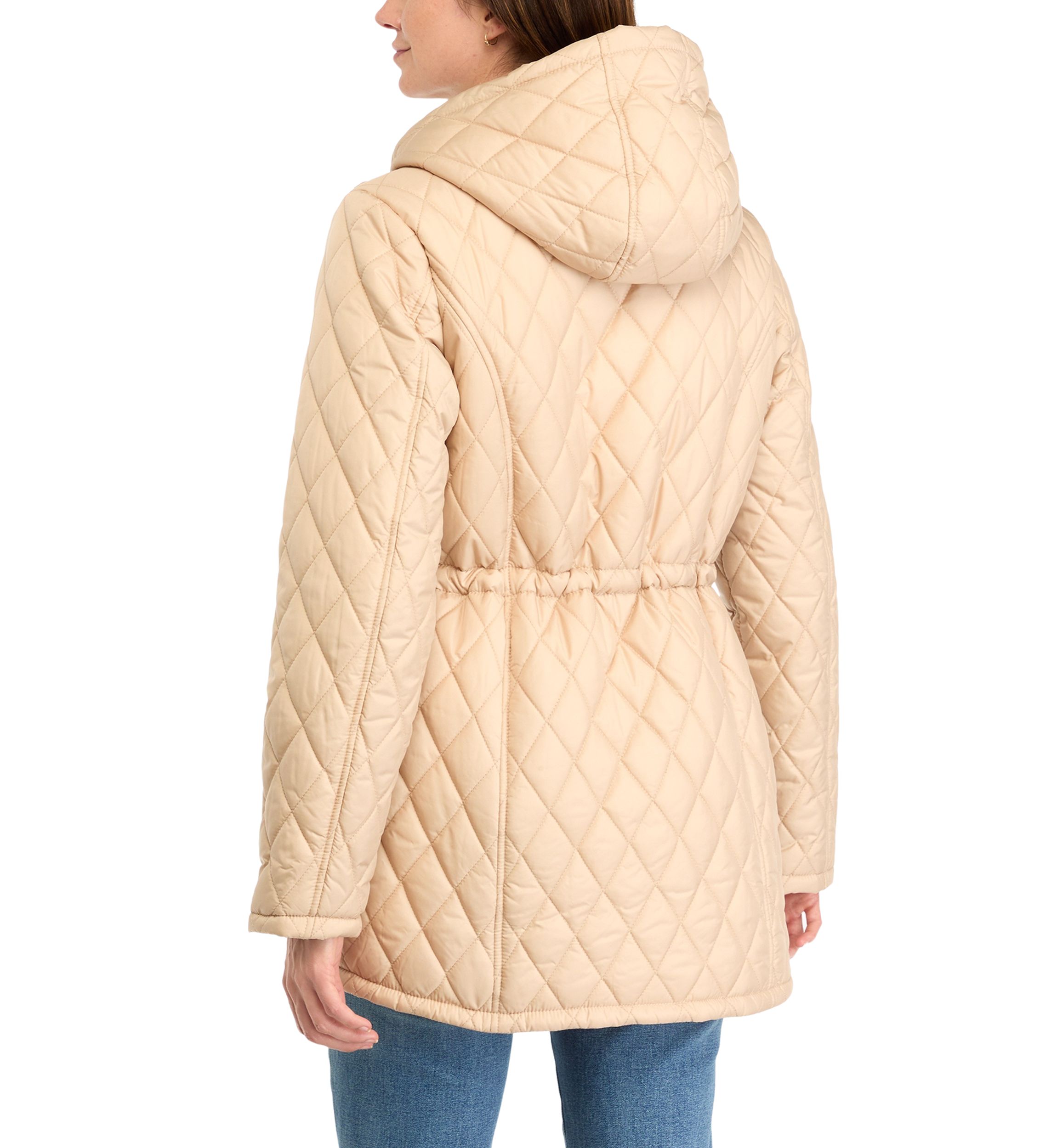Womens Diamond Quilted Anorak Jacket