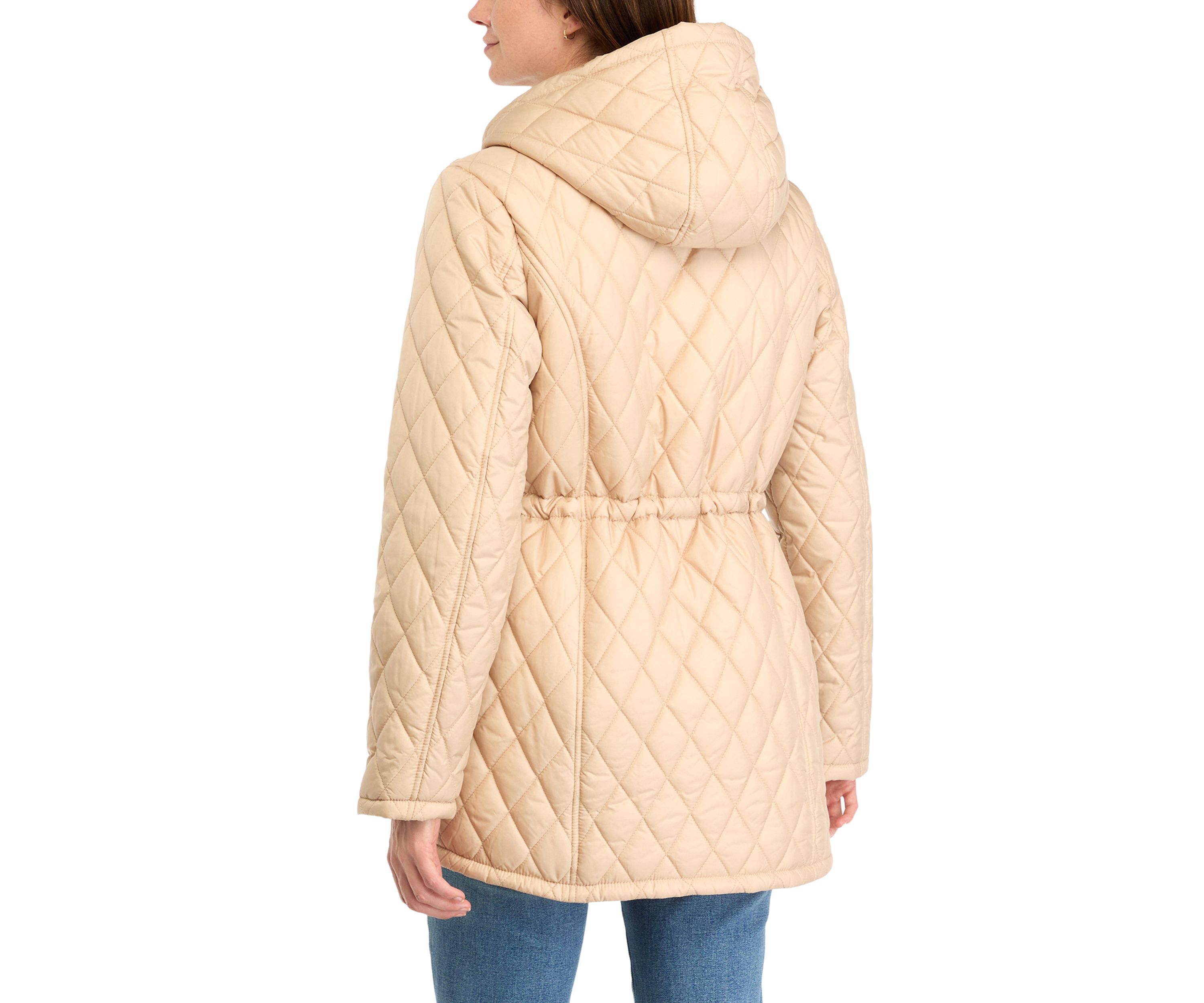 Womens Diamond Quilted Anorak Jacket