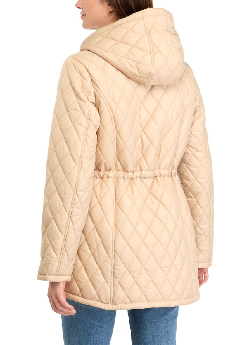 Womens Diamond Quilted Anorak Jacket