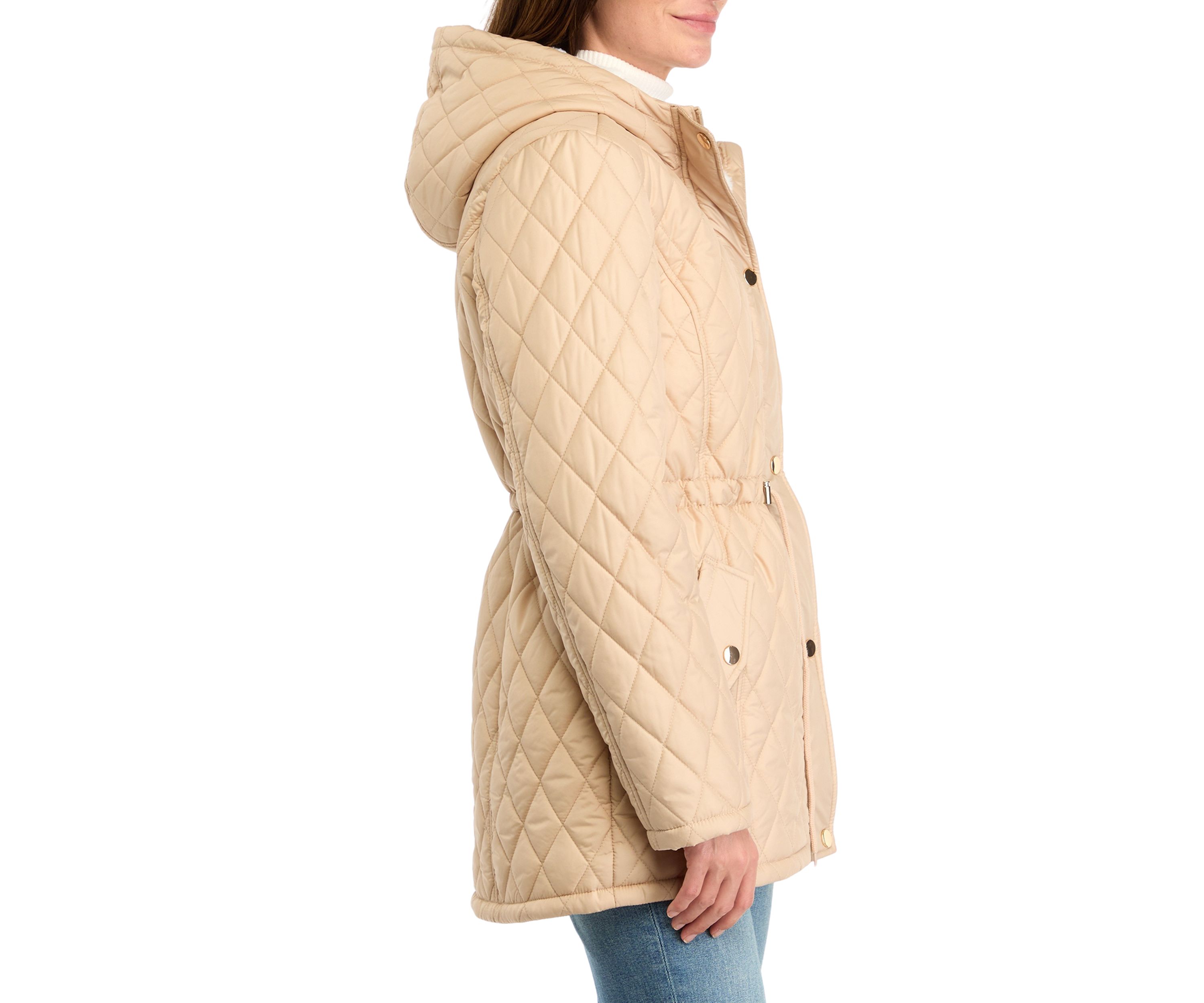 Womens Diamond Quilted Anorak Jacket