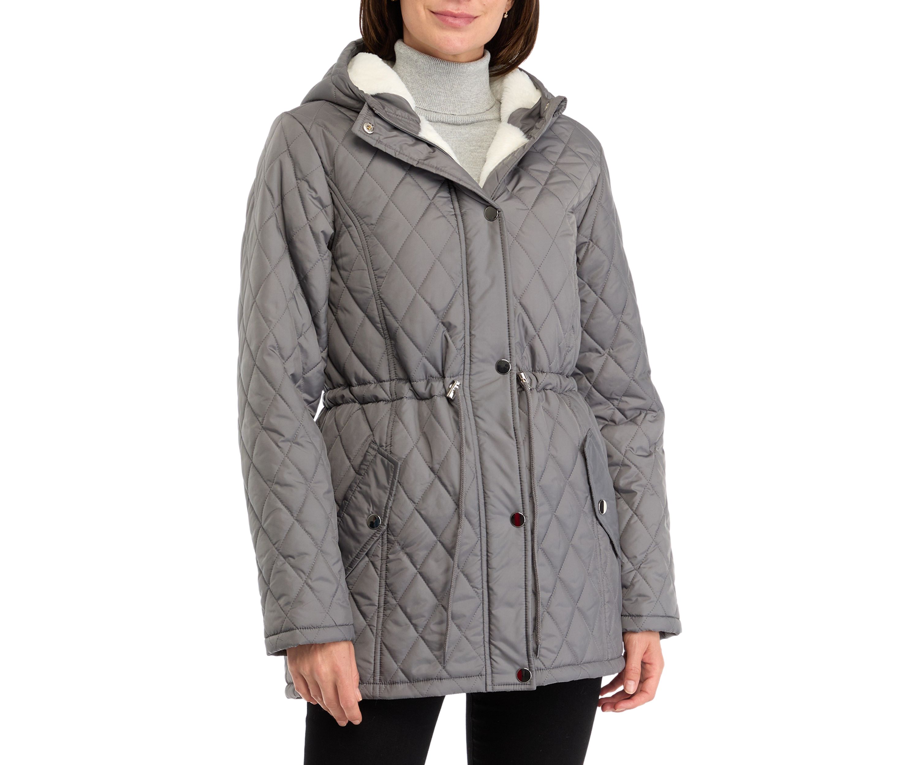  Womens Diamond Quilted Anorak Jacket 