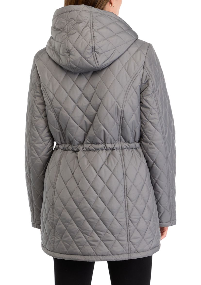 Womens Diamond Quilted Anorak Jacket 