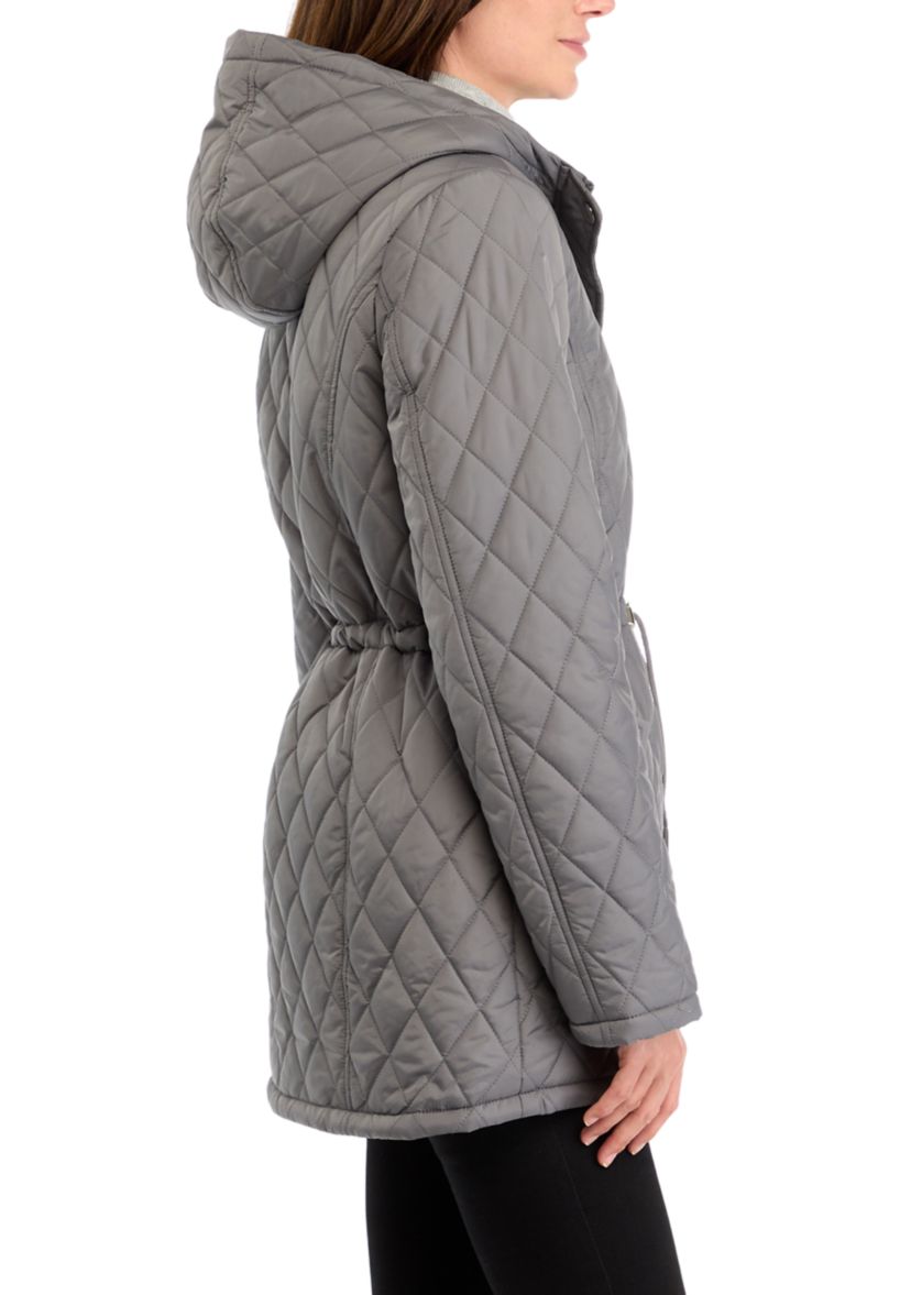  Womens Diamond Quilted Anorak Jacket 