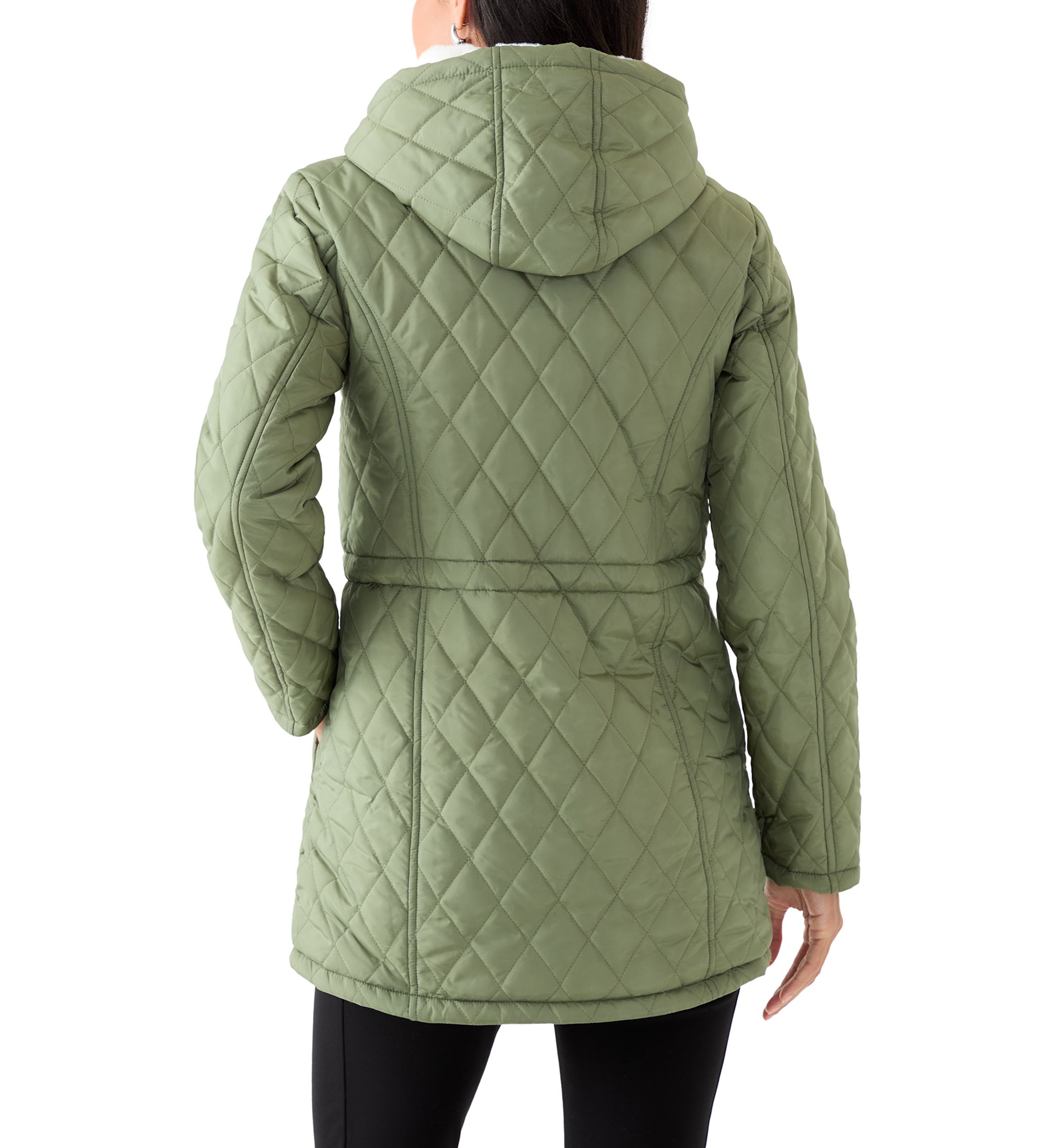  Womens Diamond Quilted Anorak Jacket 