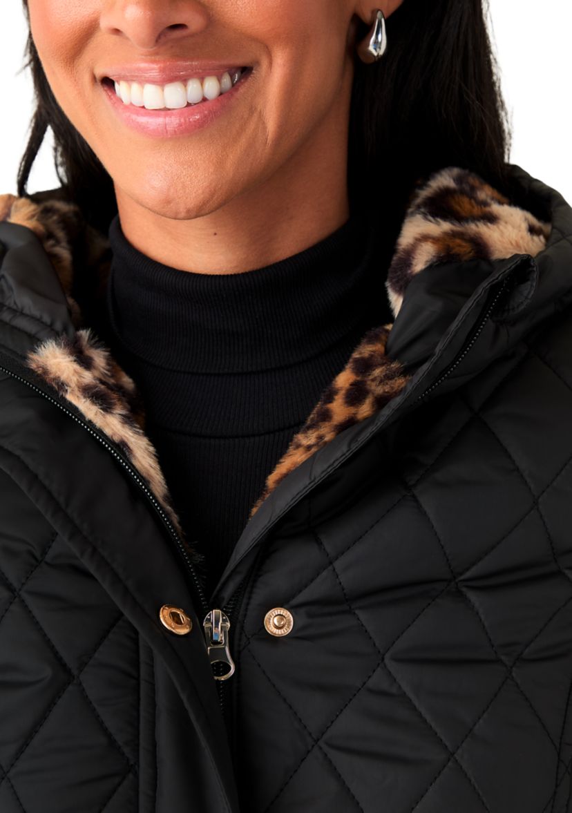 Womens Diamond Quilted Anorak Jacket