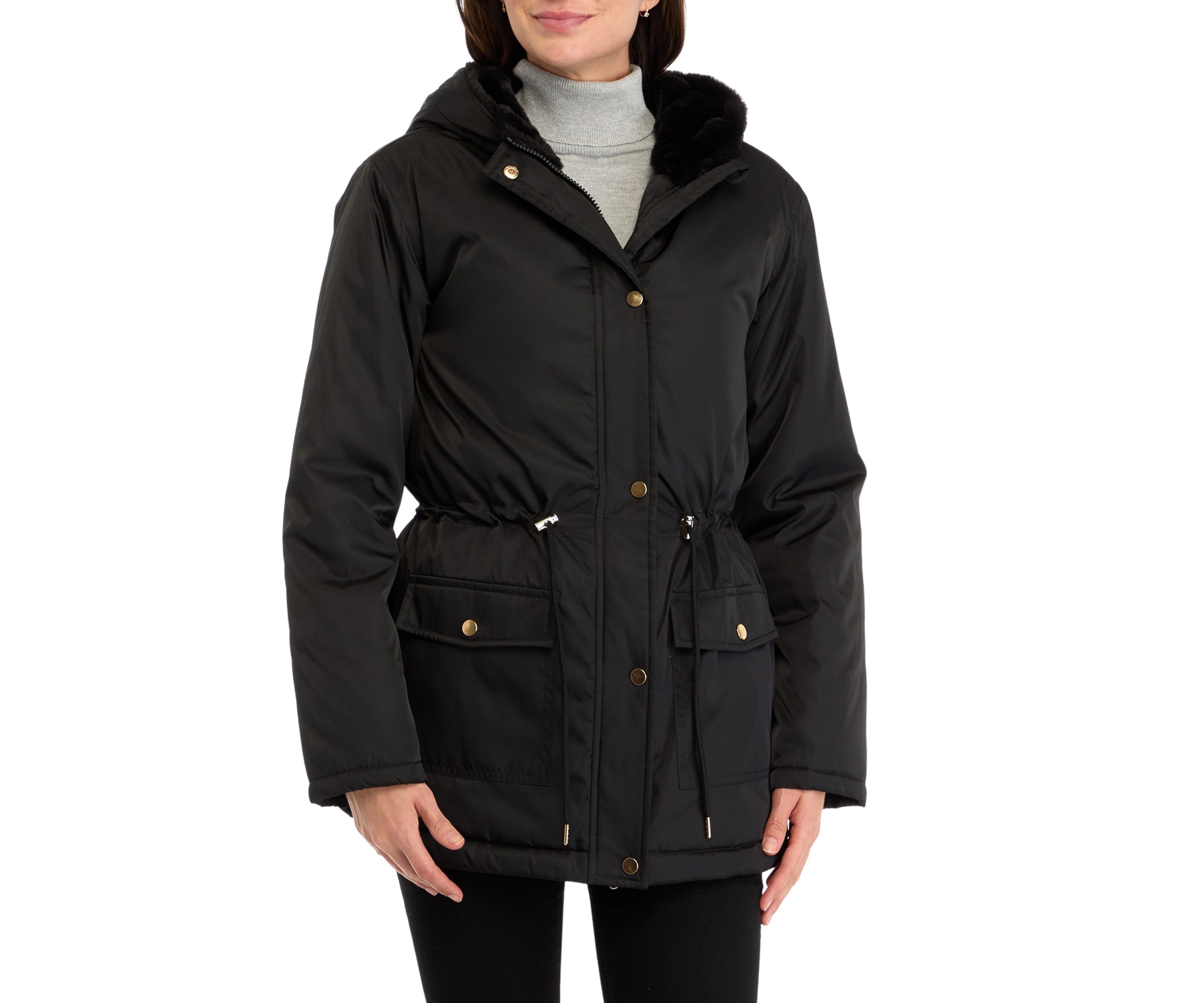  Womens Diamond Quilted Anorak Jacket 