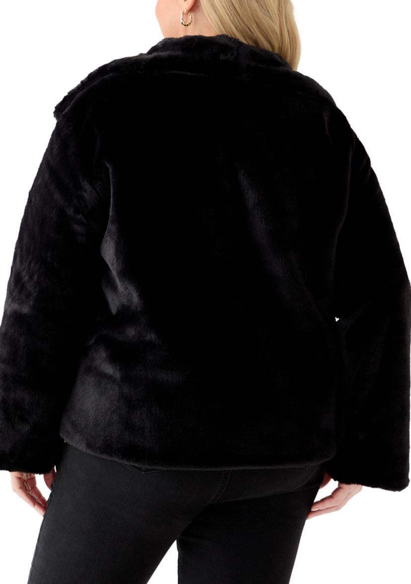 Plus Size Cozy Faux Fur Coat