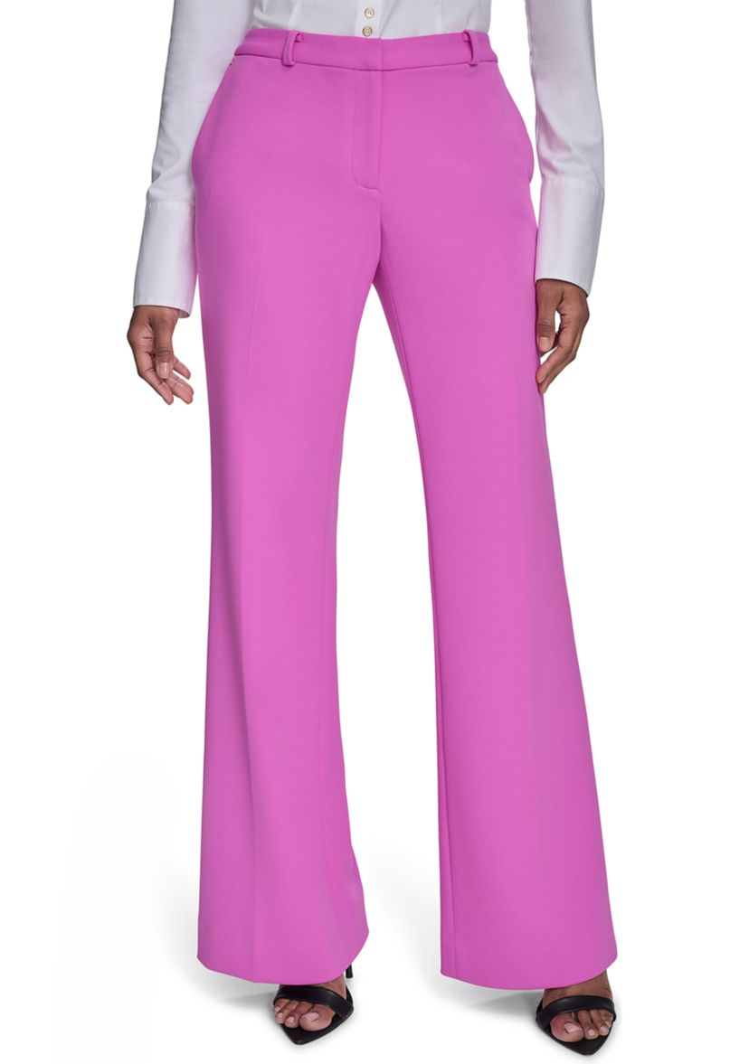 Womens Straight Leg Constructed Pants