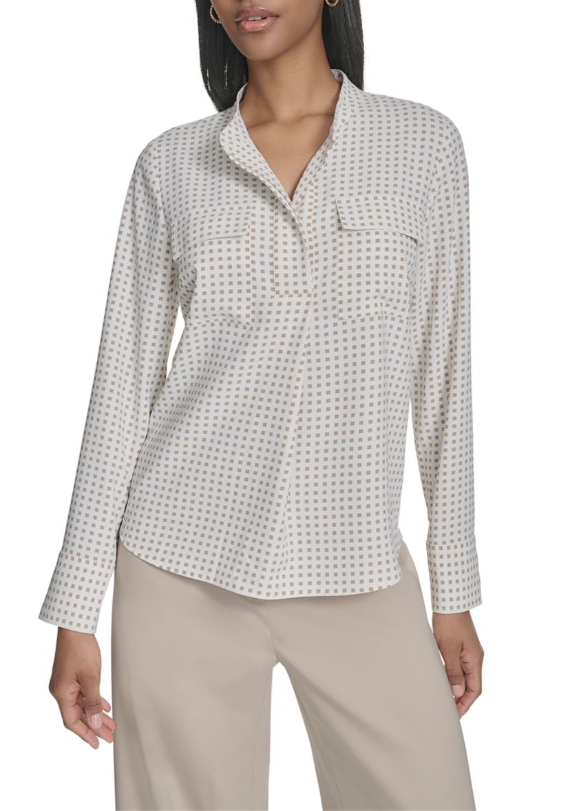 Womens Double Placket Top