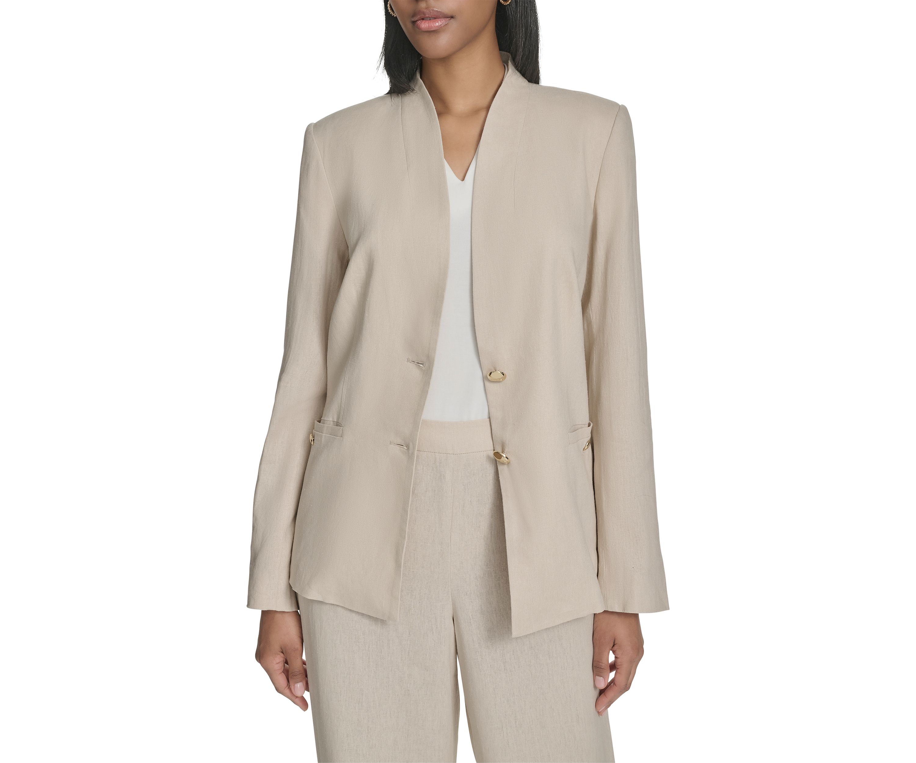 Womens Hauren Linen Blazer 