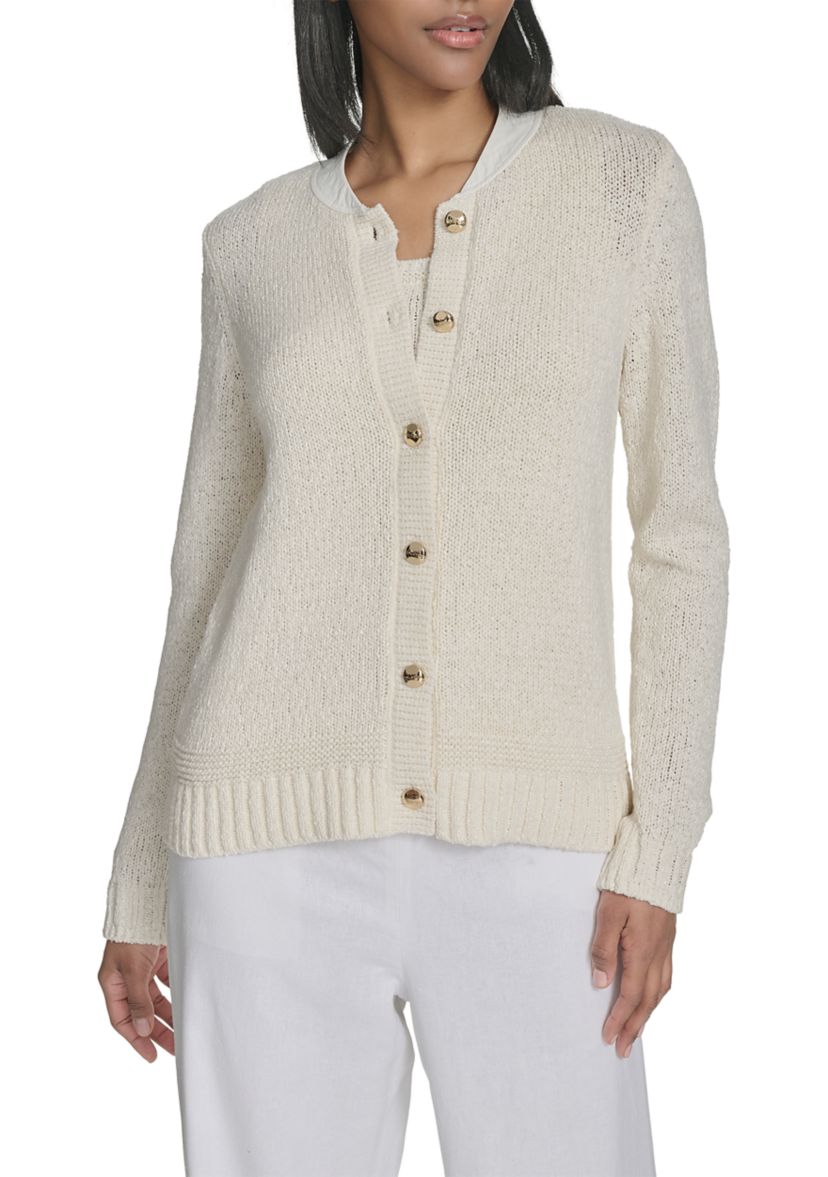 Womens Button Down Cardigan Sweater 