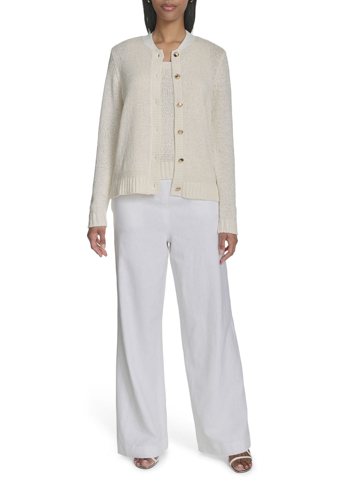 Womens Button Down Cardigan Sweater 