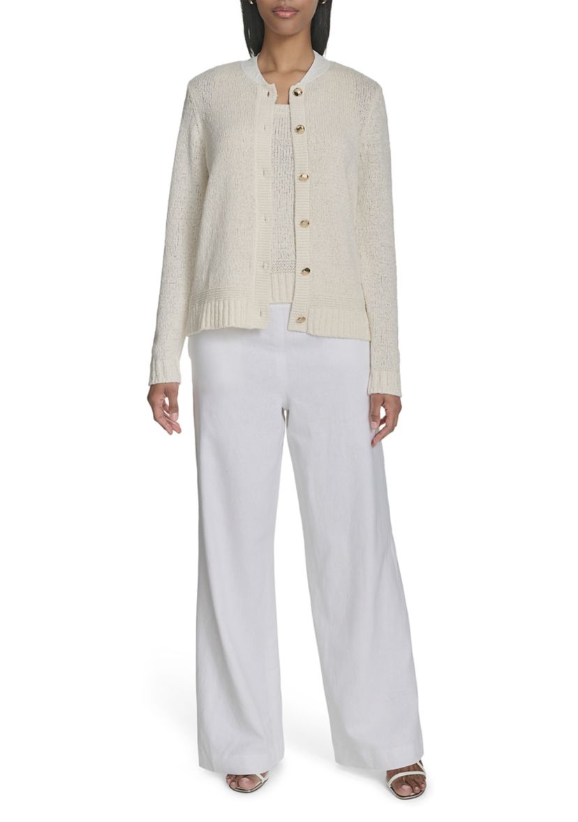 Womens Button Down Cardigan Sweater 